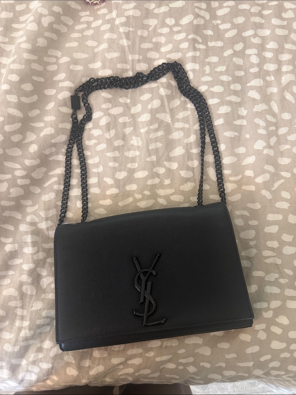 Source Unknown Black Chain Crossbody Bag with Logo